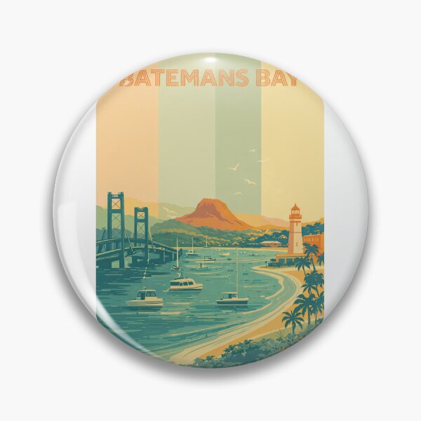 Item preview, Batemans Bay Harbour with Lighthouse, Boats and Coastal Bridge designed and sold by Aryabek.