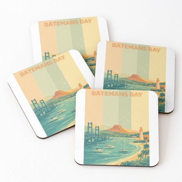 Item preview, Batemans Bay Harbour with Lighthouse, Boats and Coastal Bridge designed and sold by Aryabek.