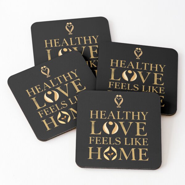 Item preview, Healthy Love Feels Like Home – Luxury Gold Minimalist Typography designed and sold by DevineCouture.