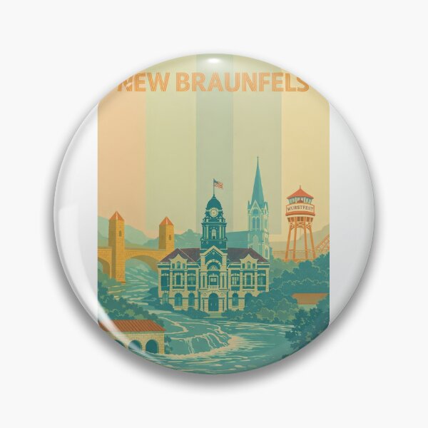 Item preview, New Braunfels with Historic Courthouse, Wurstfest Tower and Riverfront designed and sold by Aryabek.