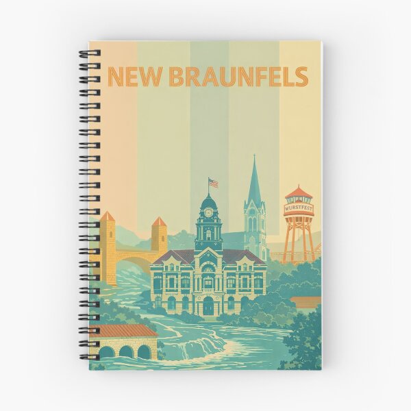 Item preview, New Braunfels with Historic Courthouse, Wurstfest Tower and Riverfront designed and sold by Aryabek.