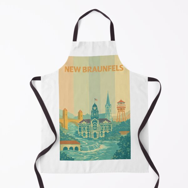 Item preview, New Braunfels with Historic Courthouse, Wurstfest Tower and Riverfront designed and sold by Aryabek.