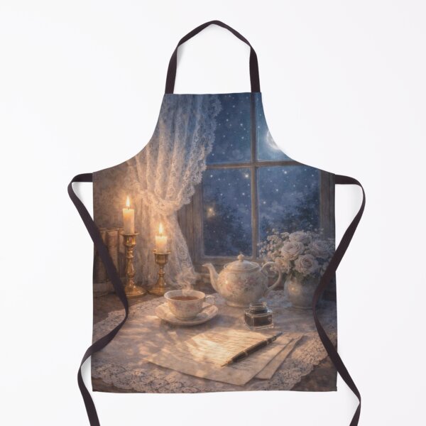 Item preview, Moonlit Tea Letters – Quiet Writing Nook designed and sold by ArtFreshStudio.