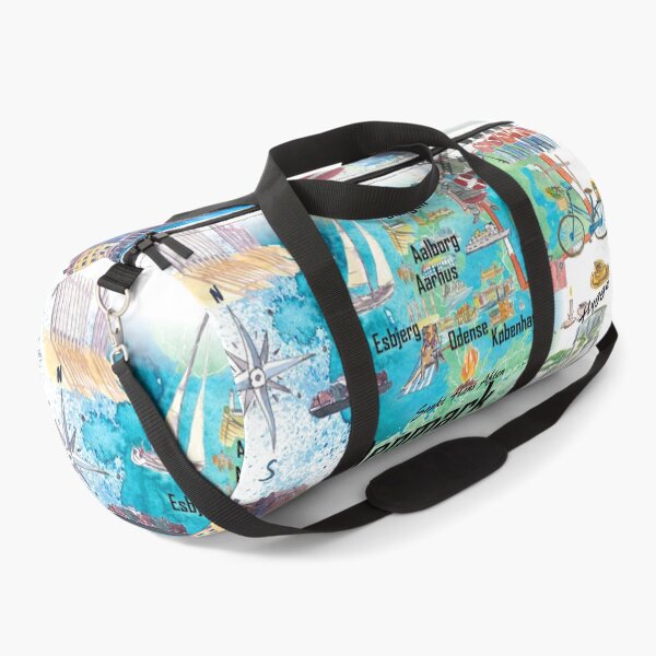 Item preview, Denmark Illustrated Travel Map – Iconic Landmarks & Highlights designed and sold by artshop77.