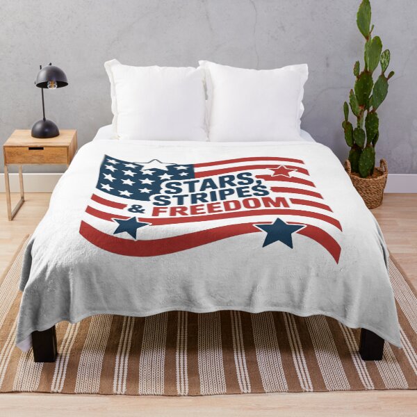 Item preview, Stars Stripes & Freedom Retro Modern Flag Day Shirt designed and sold by KapiPrint.