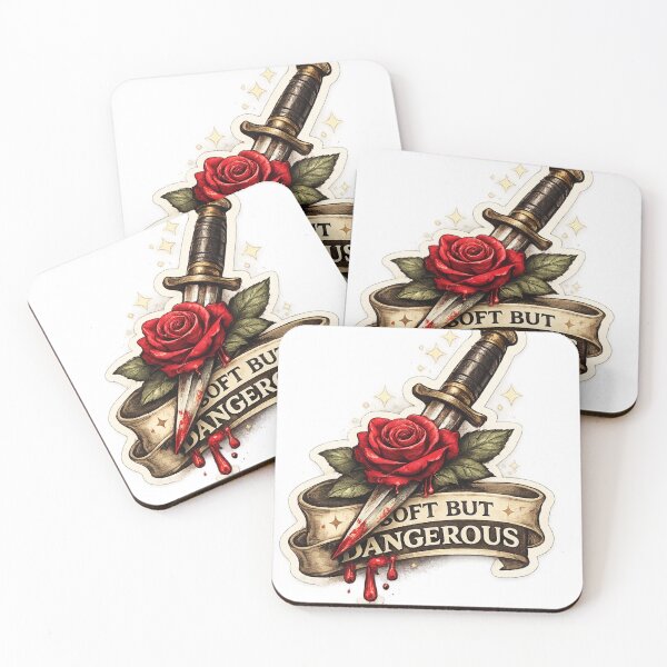 Item preview, Soft But Dangerous – Rose & Knife Aesthetic Sticker designed and sold by ms0026.