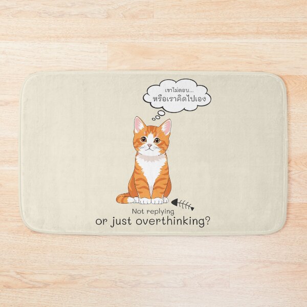 Item preview, Cute Cat Overthinking About Messages designed and sold by CHANCHANAI.