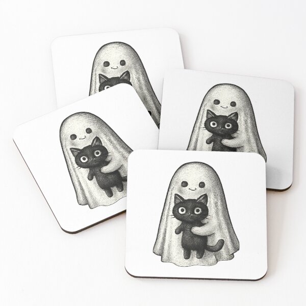 Item preview, Ghosty & Black Kitty Buddy designed and sold by Crooked Cypress Coven.