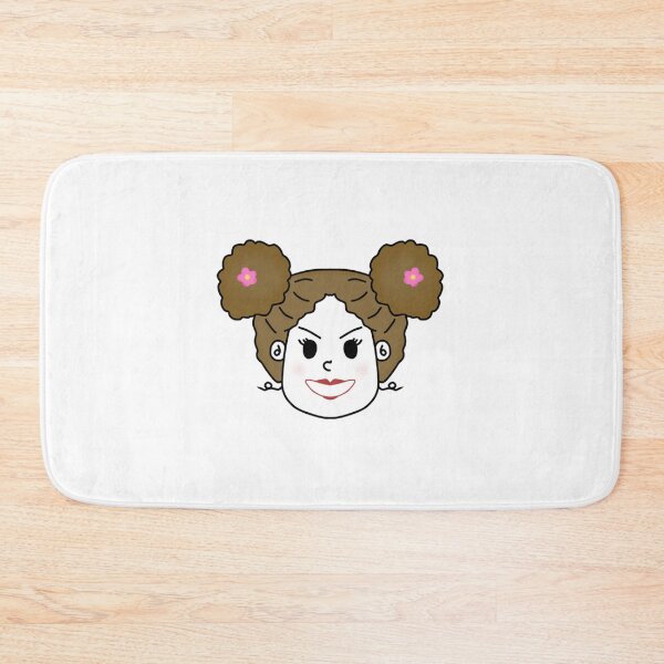 Item preview, Double Afro Puffs Girl With Pink Flowers Graphic designed and sold by blooddesignco.