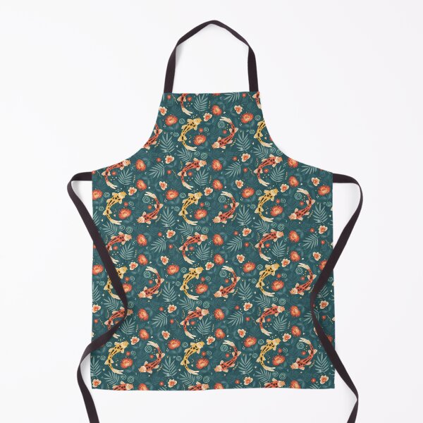 Artikelvorschau, Nahtloses Koi-Karpfen-Muster im Stil der skandinavischen Volkskunst – Skandinavische Volkskunst von heidiannemorris © entworfen und verkauft von FOLK ART FUSION by heidiannemorris.
