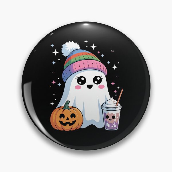 Item preview, Cute Ghost Drinking Coffee Halloween Ghost Ice Coffee Womens1 designed and sold by MarkLeedsArt.
