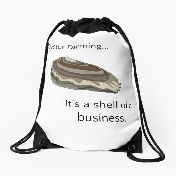 Oyster Farming Drawstring Bag