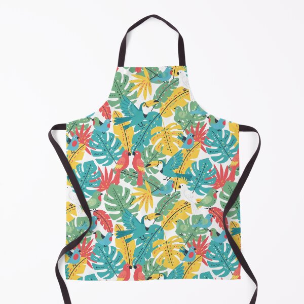 Item preview, Tropical Birds Seamless Pattern with Parrots and Toucans – Scandinavian Folk Art by heidiannemorris © designed and sold by FOLK ART FUSION by heidiannemorris.