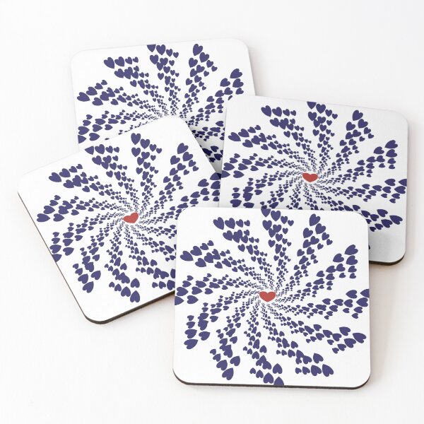 Item preview, Deep Indigo Flying Hearts Mandala designed and sold by OIL Pattern Design .