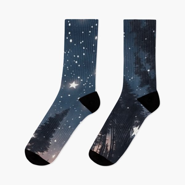 Item preview, Magical Pine Forest Under Glowing Starry Night Sky designed and sold by T-I-D-E.