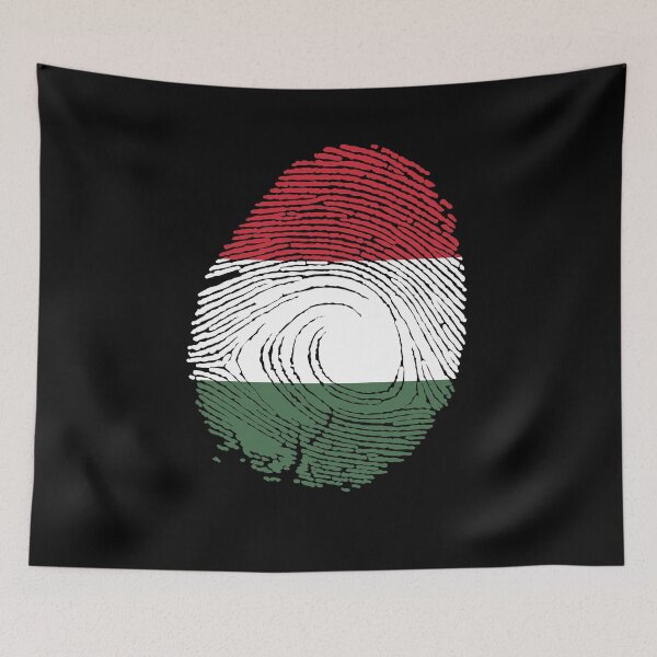 Item preview, Hungary fingerprint flag designed and sold by Azeecreate009.