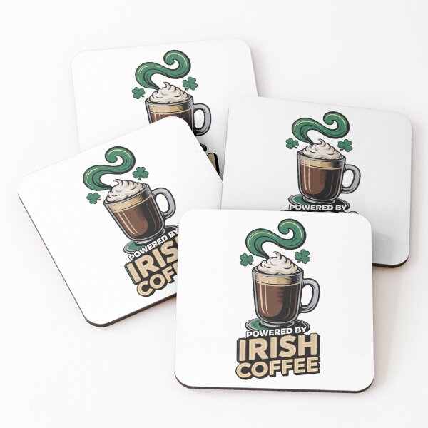 Item preview, Powered by Irish Coffee – Funny St Patrick’s Day Coffee Design designed and sold by Bliss Find And Design.