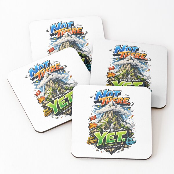 Item preview, Not There Yet Motivational Mountain Art - Growth Mindset Graffiti Quote for Success and Endless Growth Journey by Vivaan Studio designed and sold by Vivaan Studio.