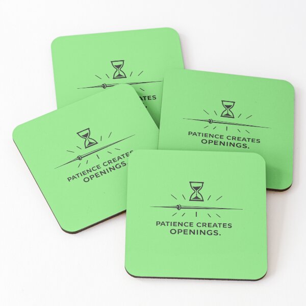 Item preview, Patience Creates Openings – Minimal Fencing Hourglass Emblem designed and sold by ChillCharmStudio.