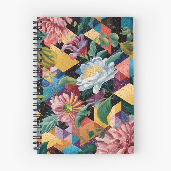 Item preview, Floral Explosion on Geometric Canvas designed and sold by lautir.