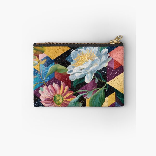 Item preview, Floral Explosion on Geometric Canvas designed and sold by lautir.