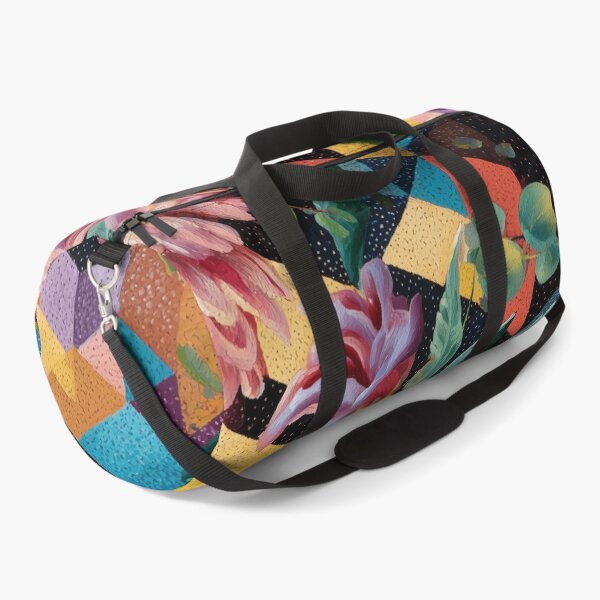 Item preview, Floral Explosion on Geometric Canvas designed and sold by lautir.