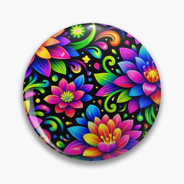 Item preview, Neon Bloom – Abstract 3D Floral Pattern designed and sold by MoReNdA83.