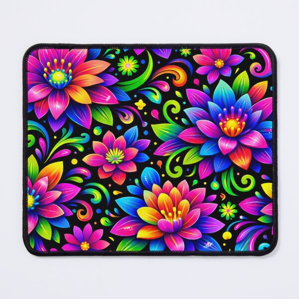 Item preview, Neon Bloom – Abstract 3D Floral Pattern designed and sold by MoReNdA83.
