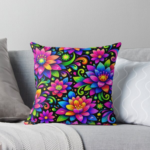 Item preview, Neon Bloom – Abstract 3D Floral Pattern designed and sold by MoReNdA83.