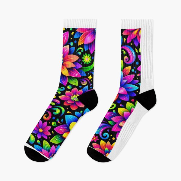 Item preview, Neon Bloom – Abstract 3D Floral Pattern designed and sold by MoReNdA83.