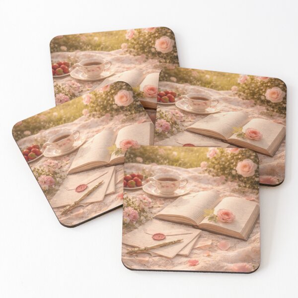 Item preview, Rose Garden Reading – Cozy Storybook Tea designed and sold by ArtFreshStudio.
