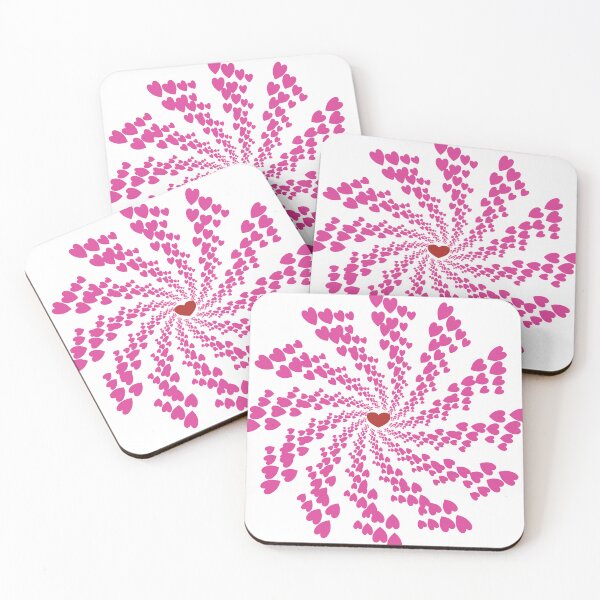 Item preview, Soft Pink Flying Hearts Mandala designed and sold by OIL Pattern Design .