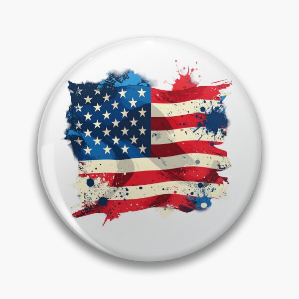 Item preview, Abstract Freedom Splash – Artistic Patriotic Paint Flag T-Shirt designed and sold by KapiPrint.