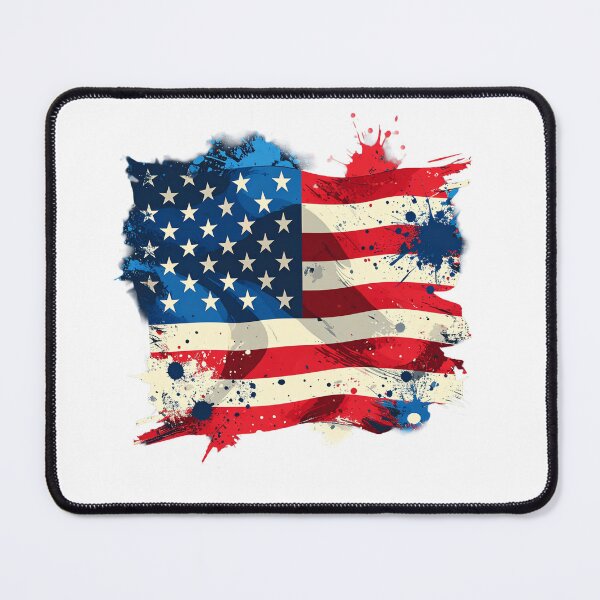 Item preview, Abstract Freedom Splash – Artistic Patriotic Paint Flag T-Shirt designed and sold by KapiPrint.
