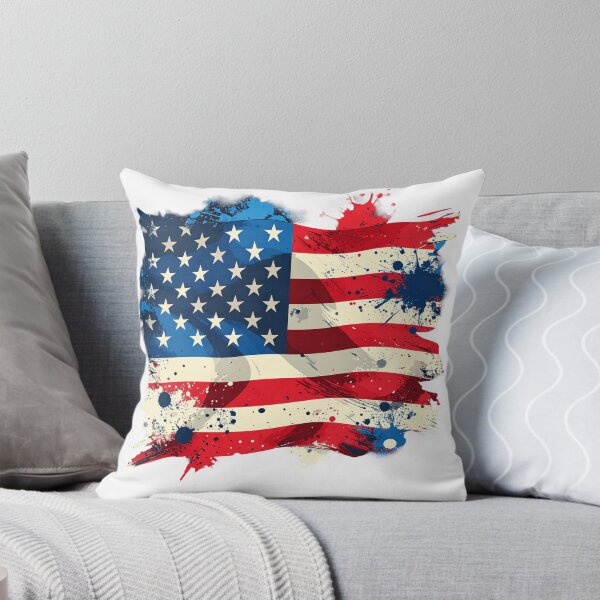 Item preview, Abstract Freedom Splash – Artistic Patriotic Paint Flag T-Shirt designed and sold by KapiPrint.