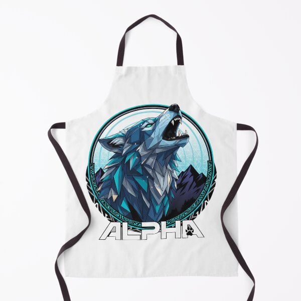 Item preview, Geometric Alpha Wolf Howling - Majestic Blue Wild Spirit designed and sold by Crown & Claw.