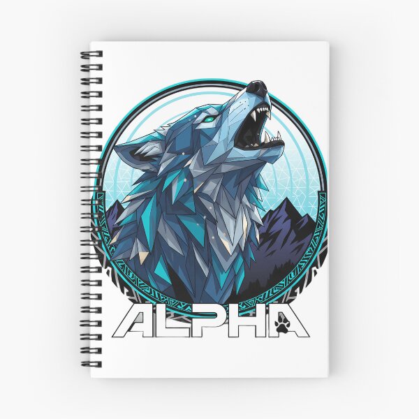 Item preview, Geometric Alpha Wolf Howling - Majestic Blue Wild Spirit designed and sold by Crown & Claw.