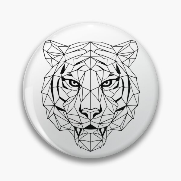 Item preview, Geometric Tiger – Polygon Line Art Power Symbol designed and sold by ExpertEsche.