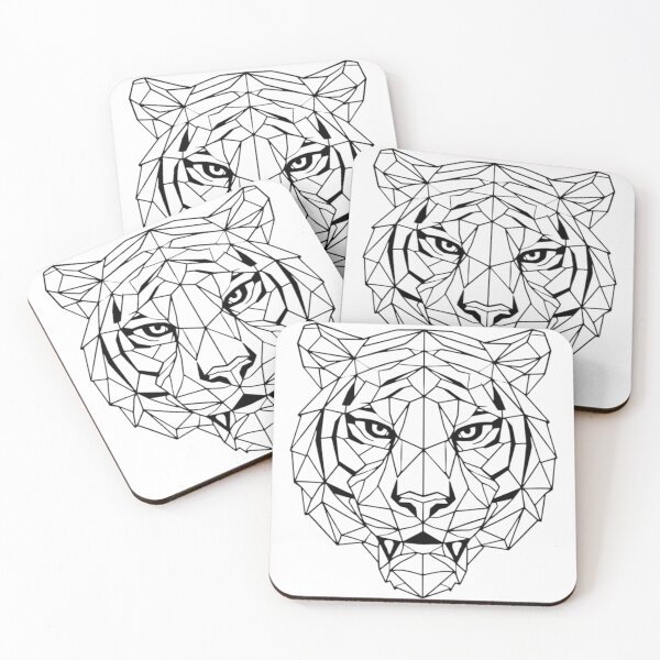 Item preview, Geometric Tiger – Polygon Line Art Power Symbol designed and sold by ExpertEsche.