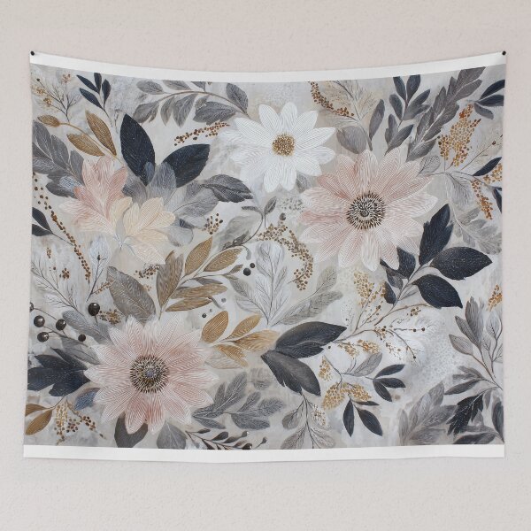 Item preview, Floral Botanical boho Pattern designed and sold by lautir.