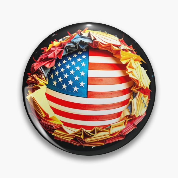Item preview, Layered Paper Freedom – Artistic Patriotic Circle Design T-Shirt designed and sold by KapiPrint.