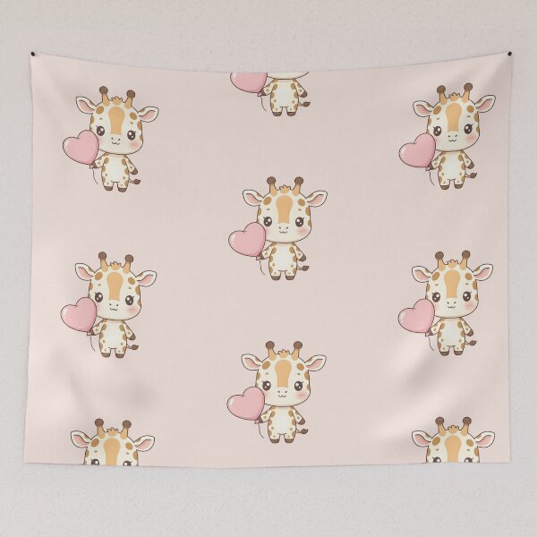 Item preview, Cute Giraffe Holding Balloon designed and sold by naragon4289.