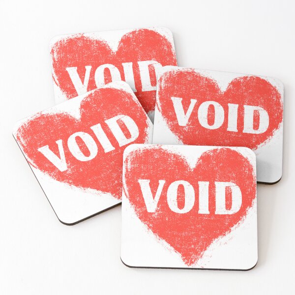 Item preview, Anti Valentine – Void Love Red Heart Design designed and sold by VilnaArtPrints.