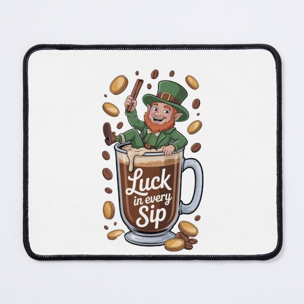 Item preview, Luck in Every Sip Leprechaun St Patrick’s Day Coffee Design designed and sold by Bliss Find And Design.