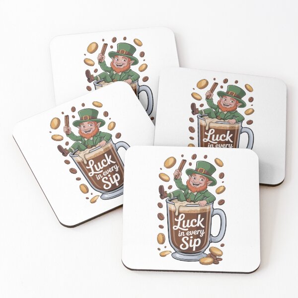 Item preview, Luck in Every Sip Leprechaun St Patrick’s Day Coffee Design designed and sold by Bliss Find And Design.
