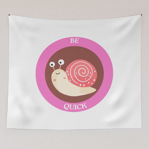 Item preview, Snail - Cute Pink Snail in Circle Meme Art designed and sold by Love3Happy.