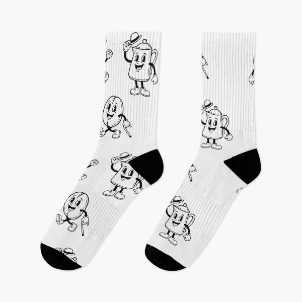 Item preview, Retro Vintage 1930s Rubber Hose Coffee Character Set designed and sold by NonditStudio.