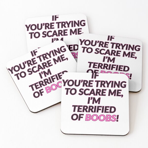 Item preview, Terrified of Boobs Funny Ironic Meme Sarcastic Quote designed and sold by TheNyneShop.