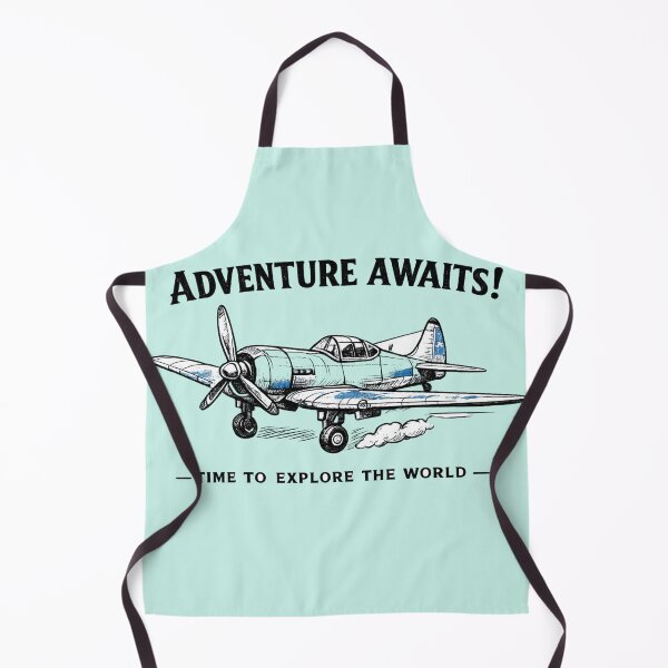 Item preview, Retro Propeller Airplane Line Art – Black Ink with Blue Accents | AI Generated Aviation Design designed and sold by Cleora Art .
