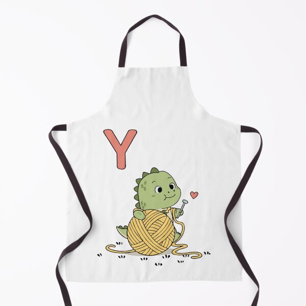 Item preview, Y for Yarn – Cute Dinosaur Knitting Alphabet Art for Kids designed and sold by MeeraArts&Crafts.